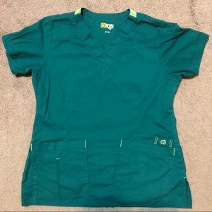 WonderFlex Verity Stretch Hunter Green Scrub Top